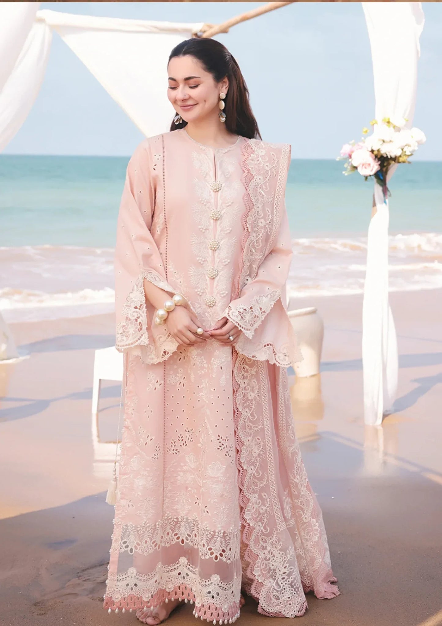 Chikenkari Qalamkar Embroidered 3 PC Lawn - VL1009