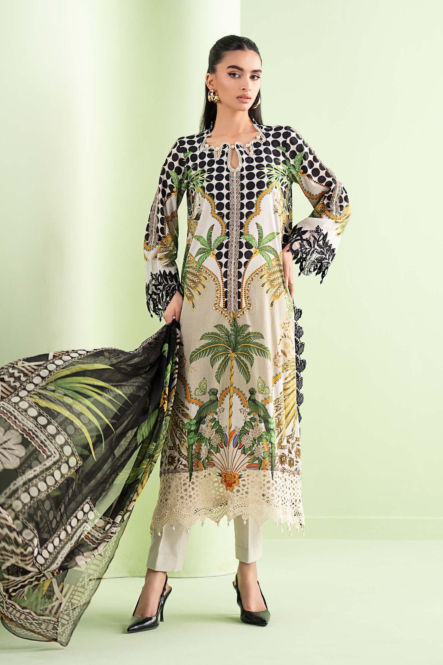 Veezal - Summer 3PC Lawn Digital Printed Dress - Vl1366