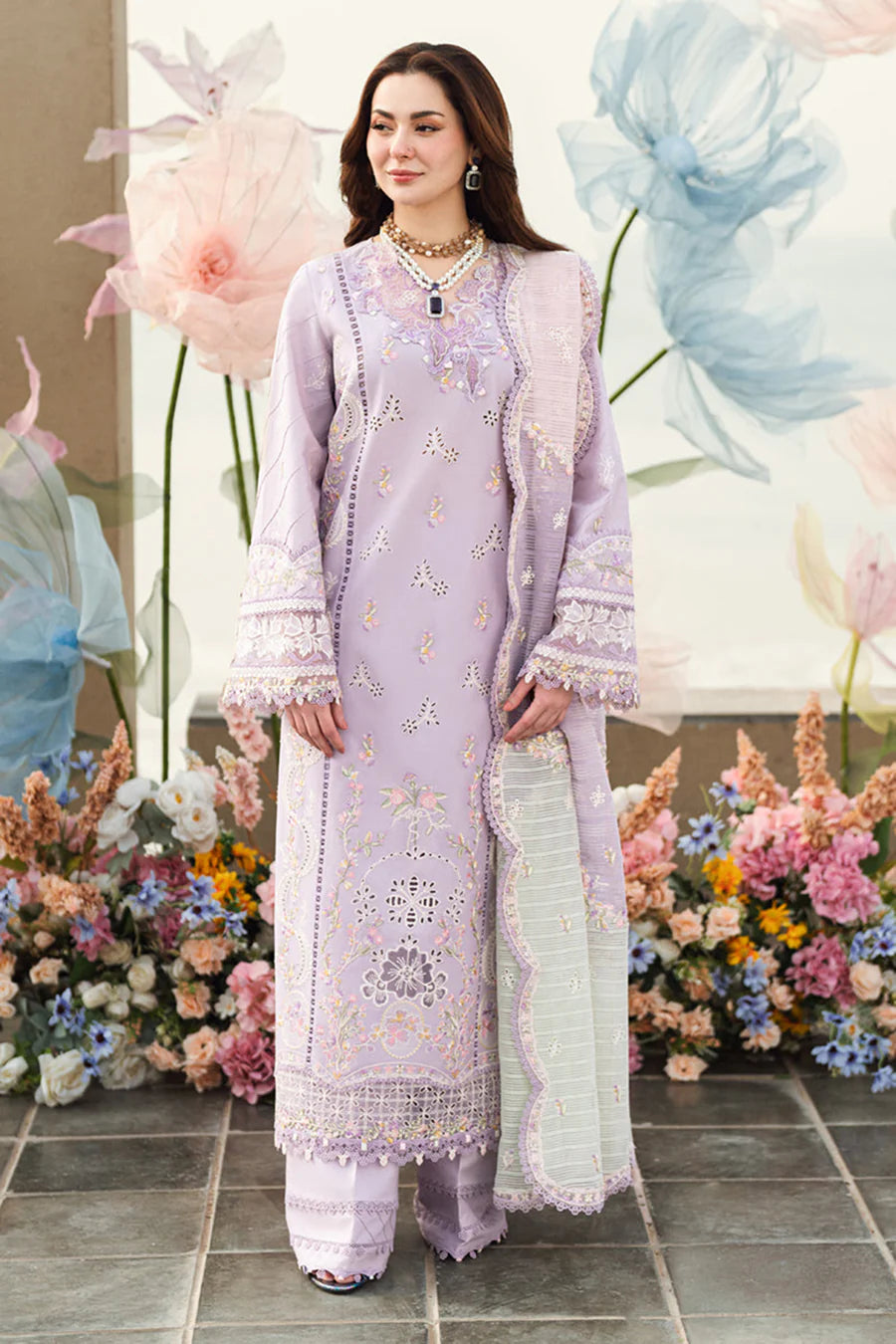 Summer 3PC Lawn ChickenKari Embroidered Suit - VL1283