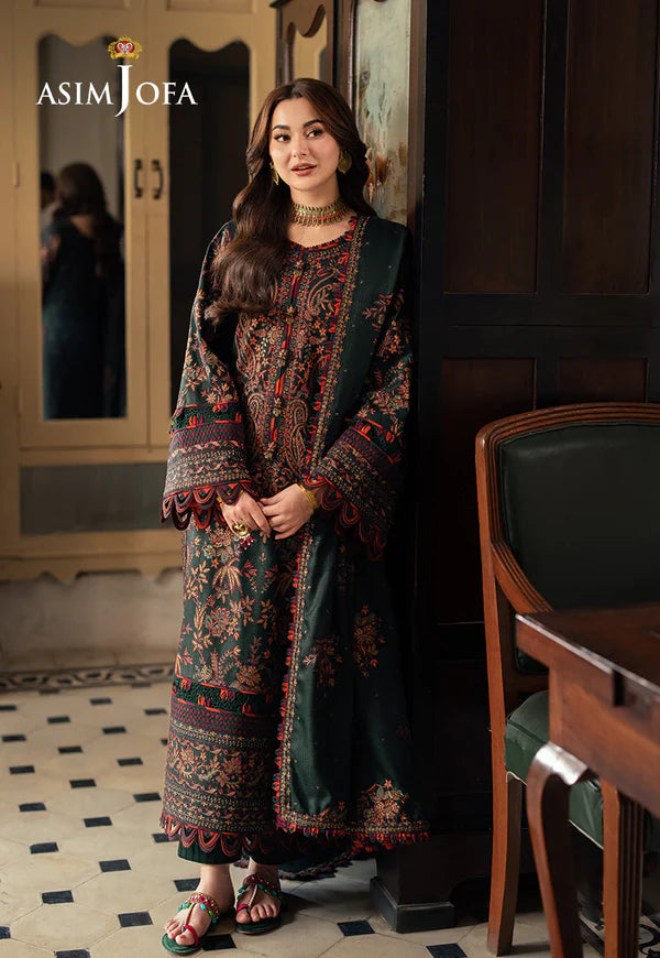 Asim Jofa, unstitched 3 piece Lawn sequence embroidered suit - VL1248