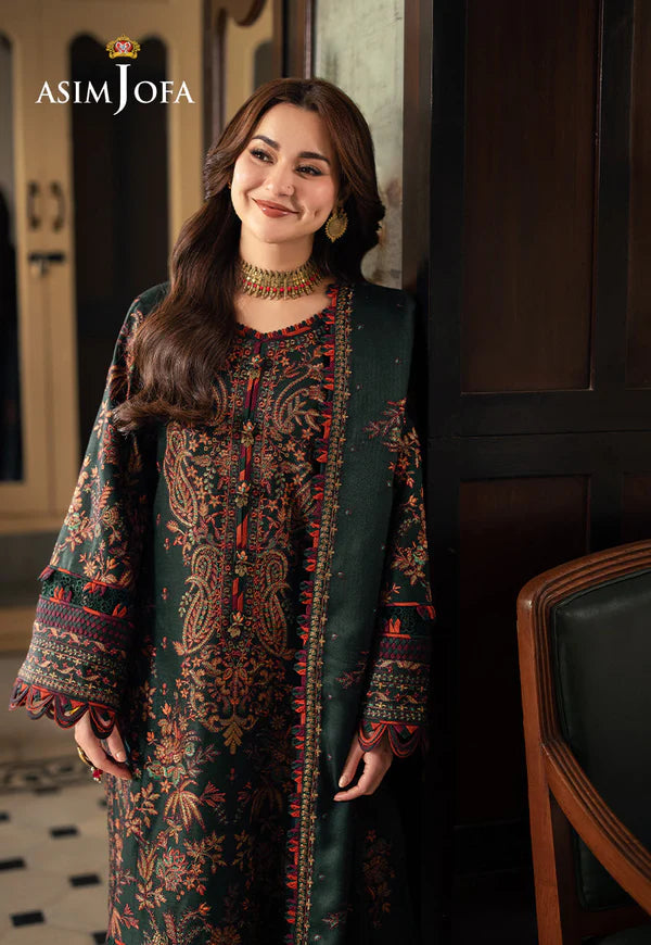 Asim Jofa, unstitched 3 piece Lawn sequence embroidered suit - VL1248