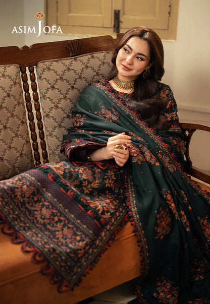 Asim Jofa, unstitched 3 piece Lawn sequence embroidered suit - VL1248
