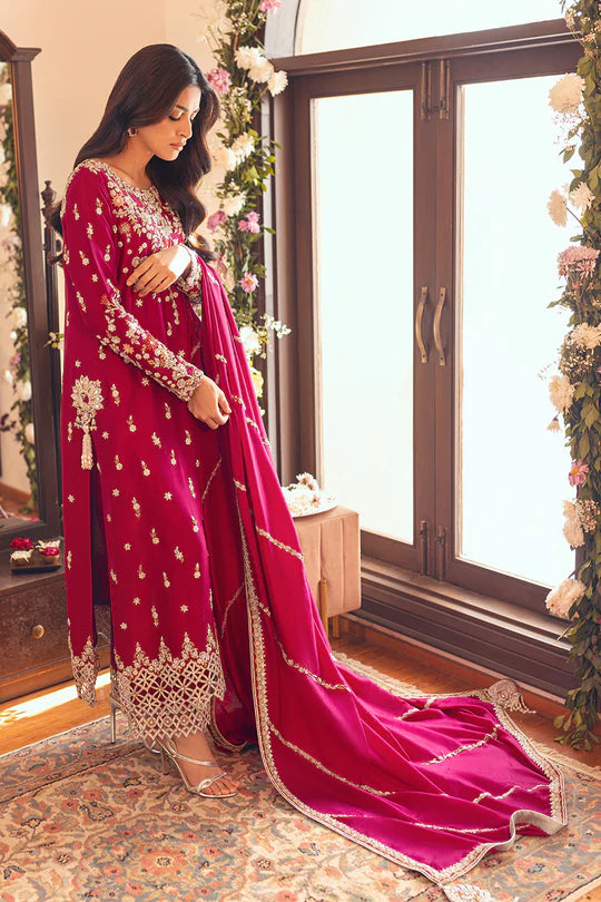 SUNNiA MANAHiL - 3pc Heavy Embroidered Lawn Stuff - VL1043