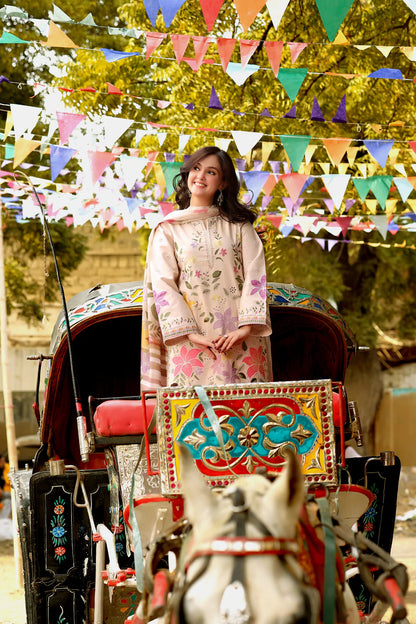 Veezal - Unstitched Luxury Lawn Heavy Embroidered 3PC Suit - VL1356
