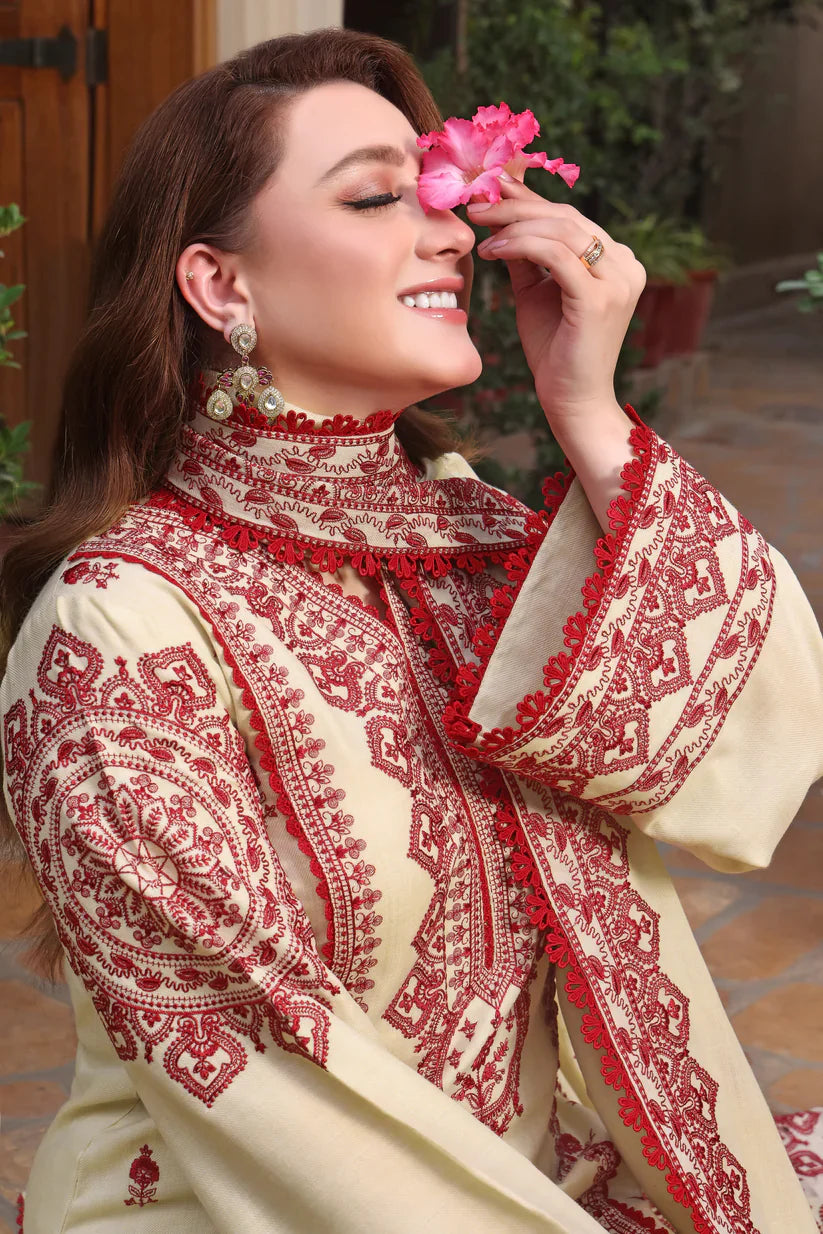 Asim Jofa - Winter 3PC Dhanak Embroidered Suit - VL1173