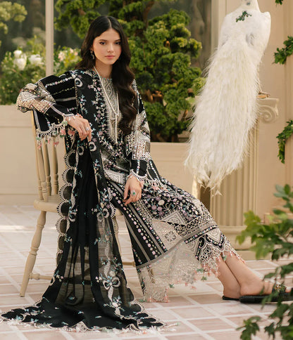 Veezal - Unstitched Luxury Lawn Heavy Embroidered 3PC Suit - VL1346