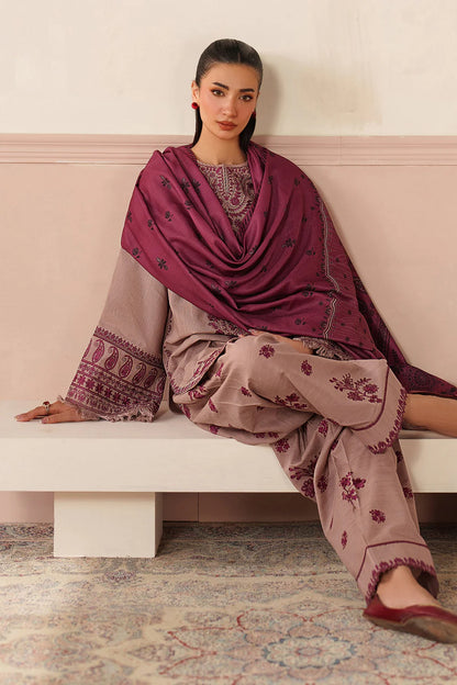 Baroque - 3PC Dhanak Embroidered Suit - VL1270