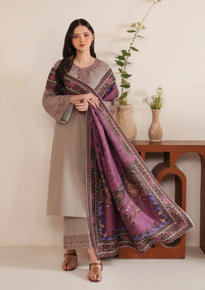 Jazmin 3 Pc Embroidered Dhanak  Suit - VL1010