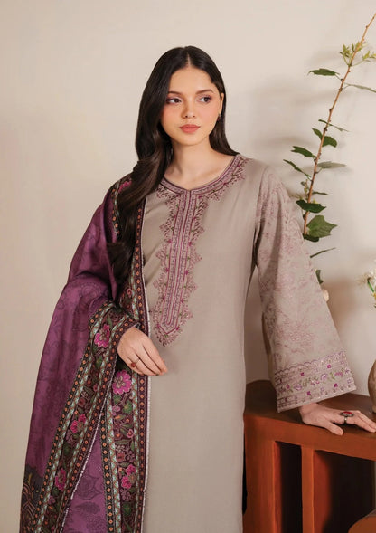 Jazmin 3 Pc Embroidered Dhanak  Suit - VL1010