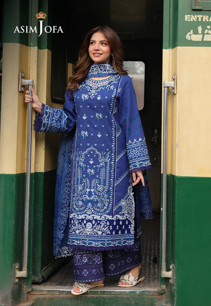 Asim Jofa - Summer 3PC polly Lawn Digital Printed Dress - Vl1400