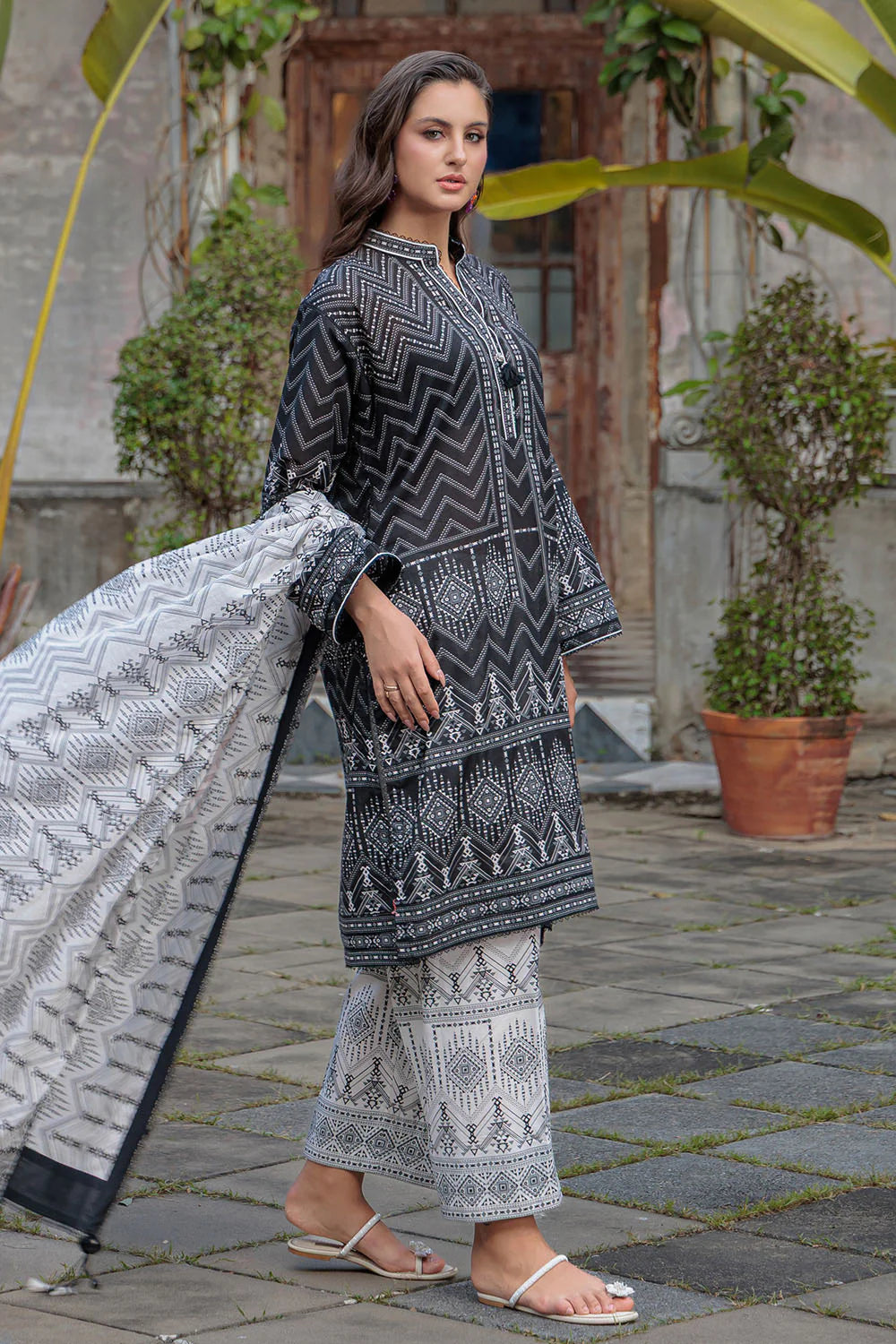 GulAhmed - Summer 3PC Lawn Digital Printed Dress - VL1412