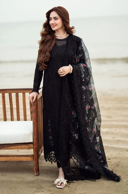 3PC Lawn ChickenKari Embroidered with Sequence work Suit - VL931