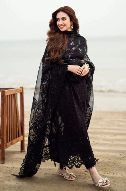 3PC Lawn ChickenKari Embroidered with Sequence work Suit - VL931