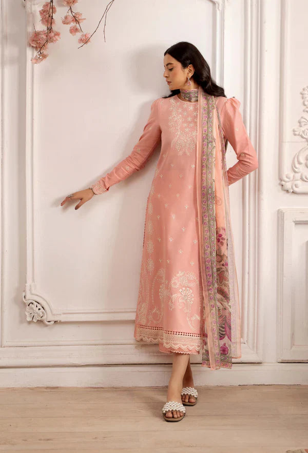 Veezal - Summer 3PC Lawn Embroidered Suit - VL1337