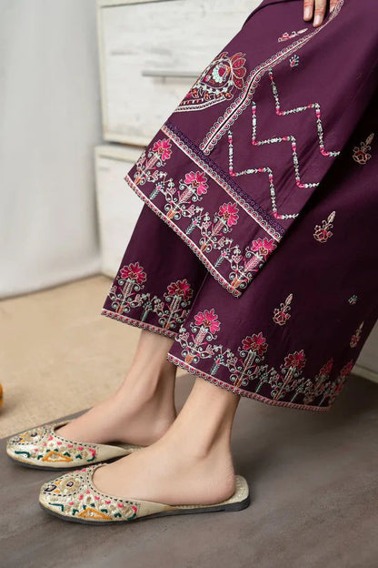 Urge Embroidered Dhanak Three Piece - VL1189