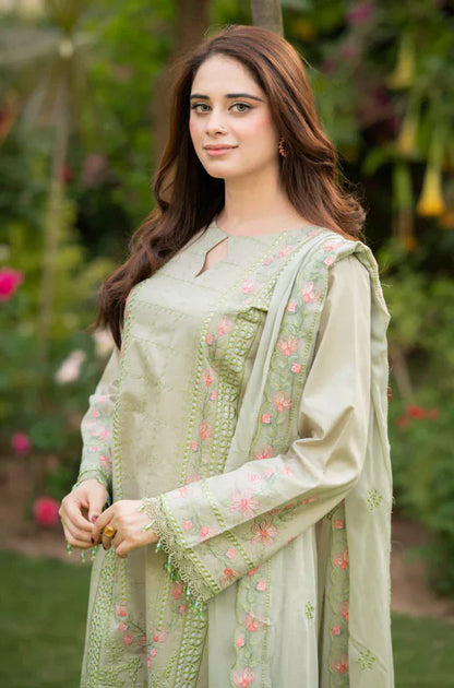 Bareeze 3PC Lawn Embroidered Suit - VL1039