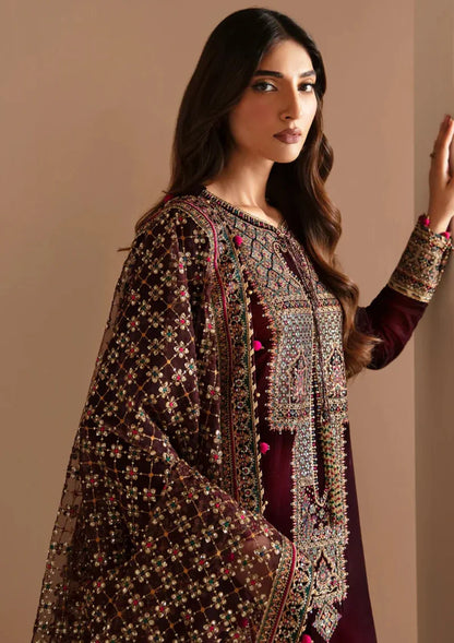 Jazmin - Embroidered Velvet 3-Piece Dress - VL946