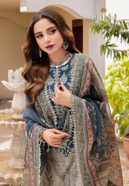 Asim Jofa - Summer 3PC polly Lawn Digital Printed Dress - VL1321