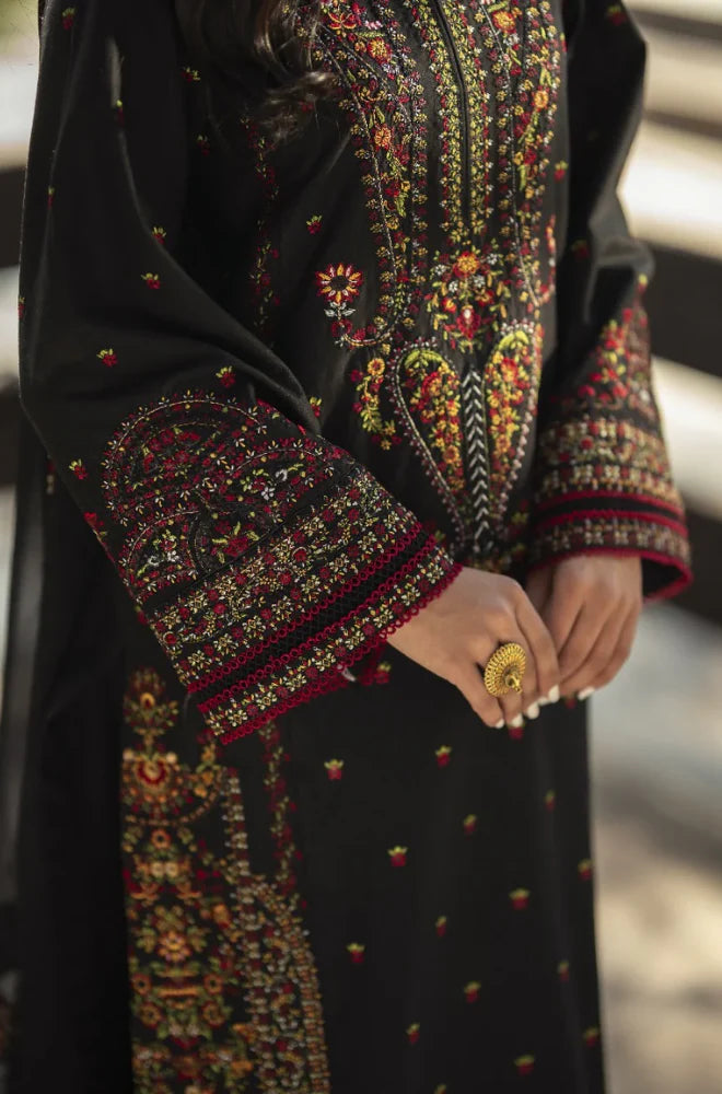Zara Shahjahan - Winter 3PC Dhanak Embroidered Suit - VL1195