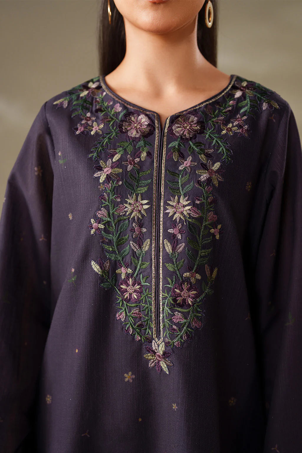 Iznik - UNSTITCHED 3PC karandi  EMBROIDERED SUIT - VL1251