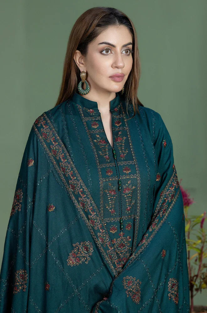 Mohagni - Winter 3PC Dhanak Embroidered Suit - VL1101