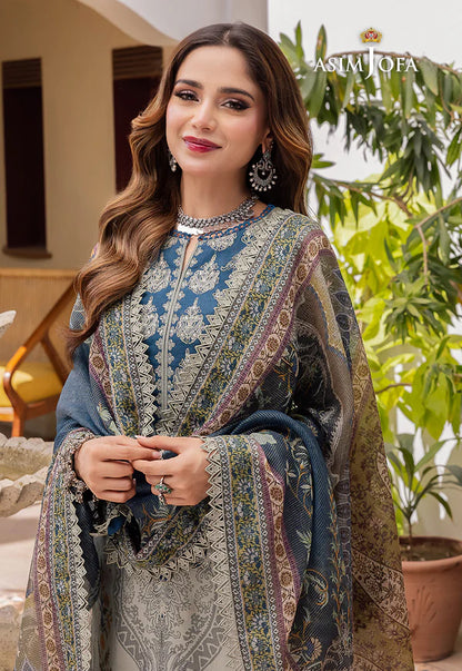 Asim Jofa - Summer 3PC polly Lawn Digital Printed Dress - VL1321