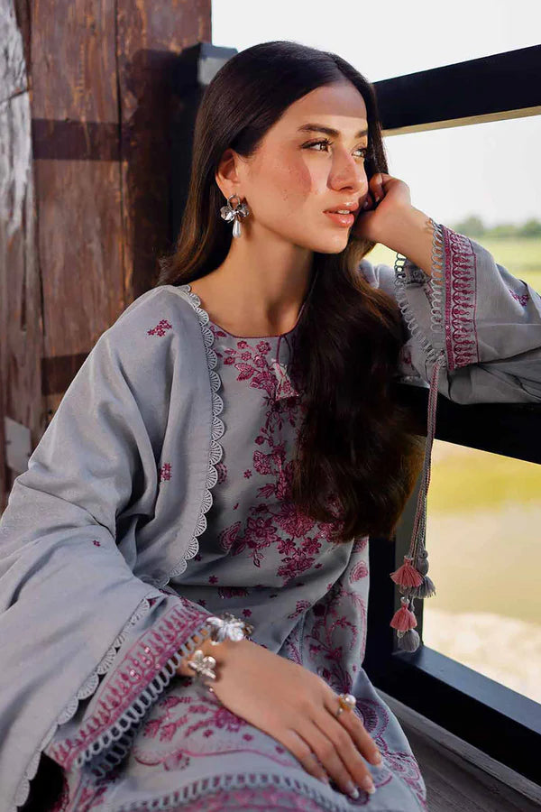 Nishat, unstitched 3 piece Dhanak sequence embroidered suit - VL1249
