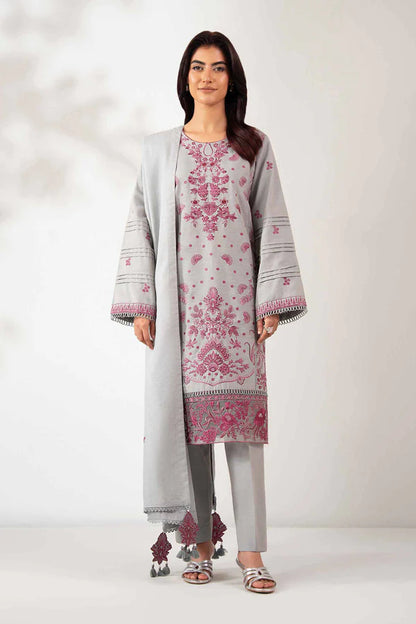 Nishat, unstitched 3 piece Dhanak sequence embroidered suit - VL1249