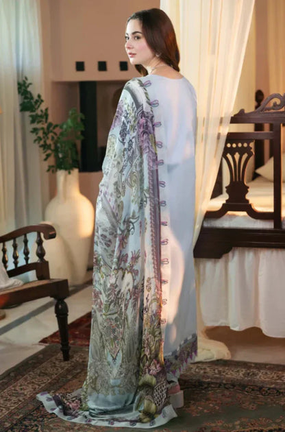 Qalamkar - 3PC Lawn ChickenKari Embroidered Suit - VL936