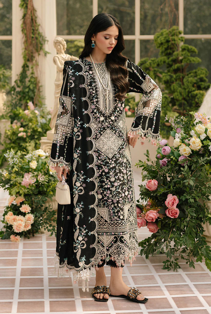 Veezal - Unstitched Luxury Lawn Heavy Embroidered 3PC Suit - VL1346