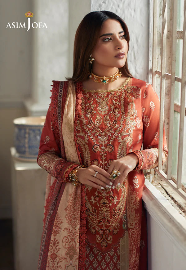 Asim Jofa - Summer 3PC Lawn Digital Printed Dress - VL1322