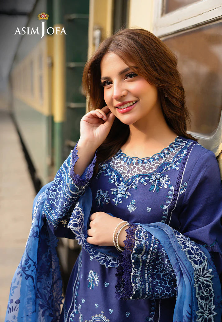Asim Jofa - Summer 3PC polly Lawn Digital Printed Dress - Vl1400