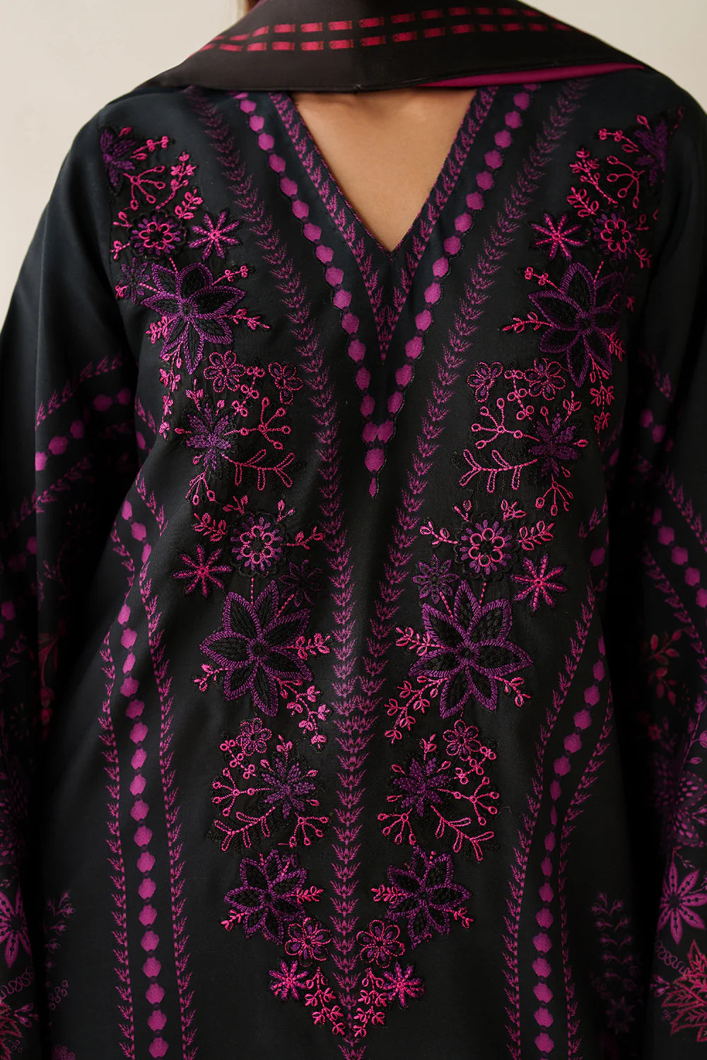 Asim Jofa - Winter 3PC Karandi Digital Print Dress - VL1232