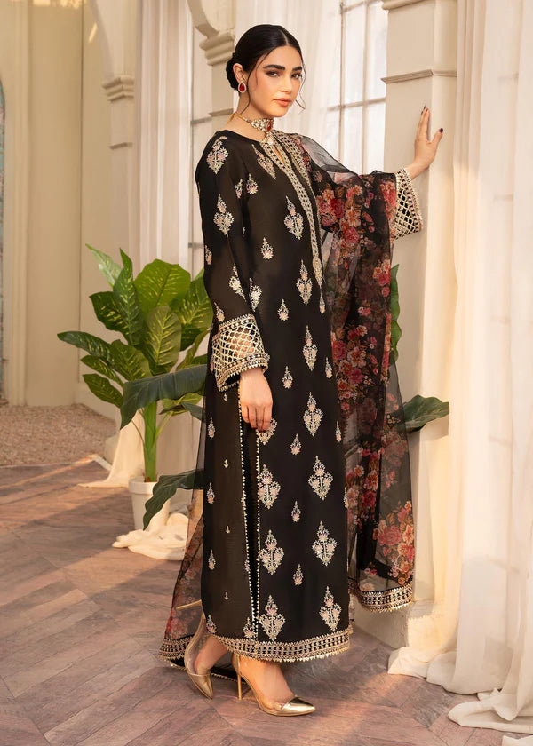 Veezal - Unstitched Luxury Lawn Heavy Embroidered 3PC Suit - VL1327