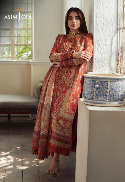 Asim Jofa - Summer 3PC Lawn Digital Printed Dress - VL1322