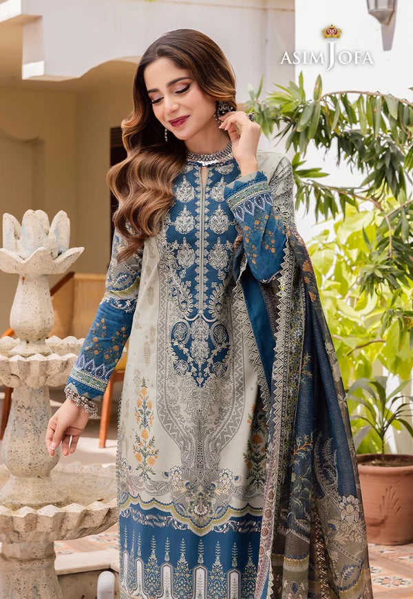 Asim Jofa - Summer 3PC polly Lawn Digital Printed Dress - VL1321