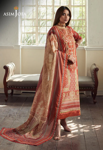 Asim Jofa - Summer 3PC Lawn Digital Printed Dress - VL1322