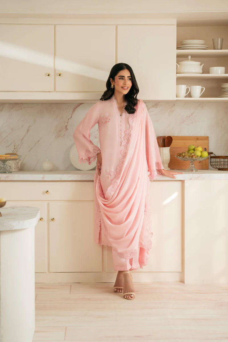 Nisa, Lawn 3.piece embroidered Summer suit with Orgenza dupatta - VL1311