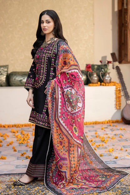 Veezal - Unstitched Luxury Lawn Heavy Embroidered 3PC Suit - VL1343
