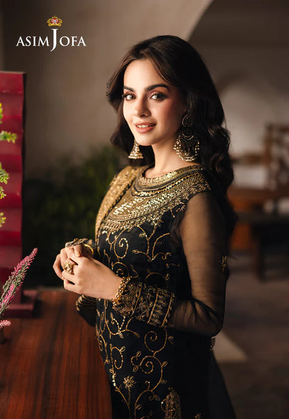 Asim Jofa, unstitched 3 piece Lawn sequence embroidered suit - VL1316