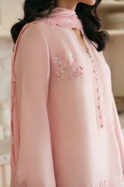 Nisa, Lawn 3.piece embroidered Summer suit with Orgenza dupatta - VL1311