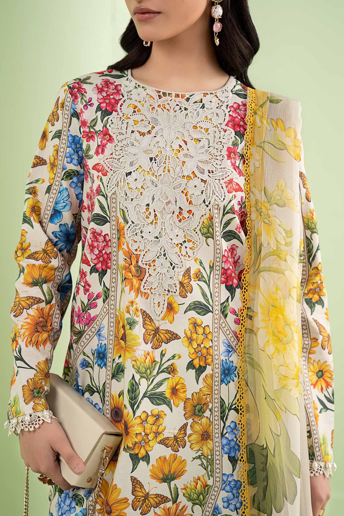 Veezal - Summer 3PC Lawn Digital Printed Dress - VL1355