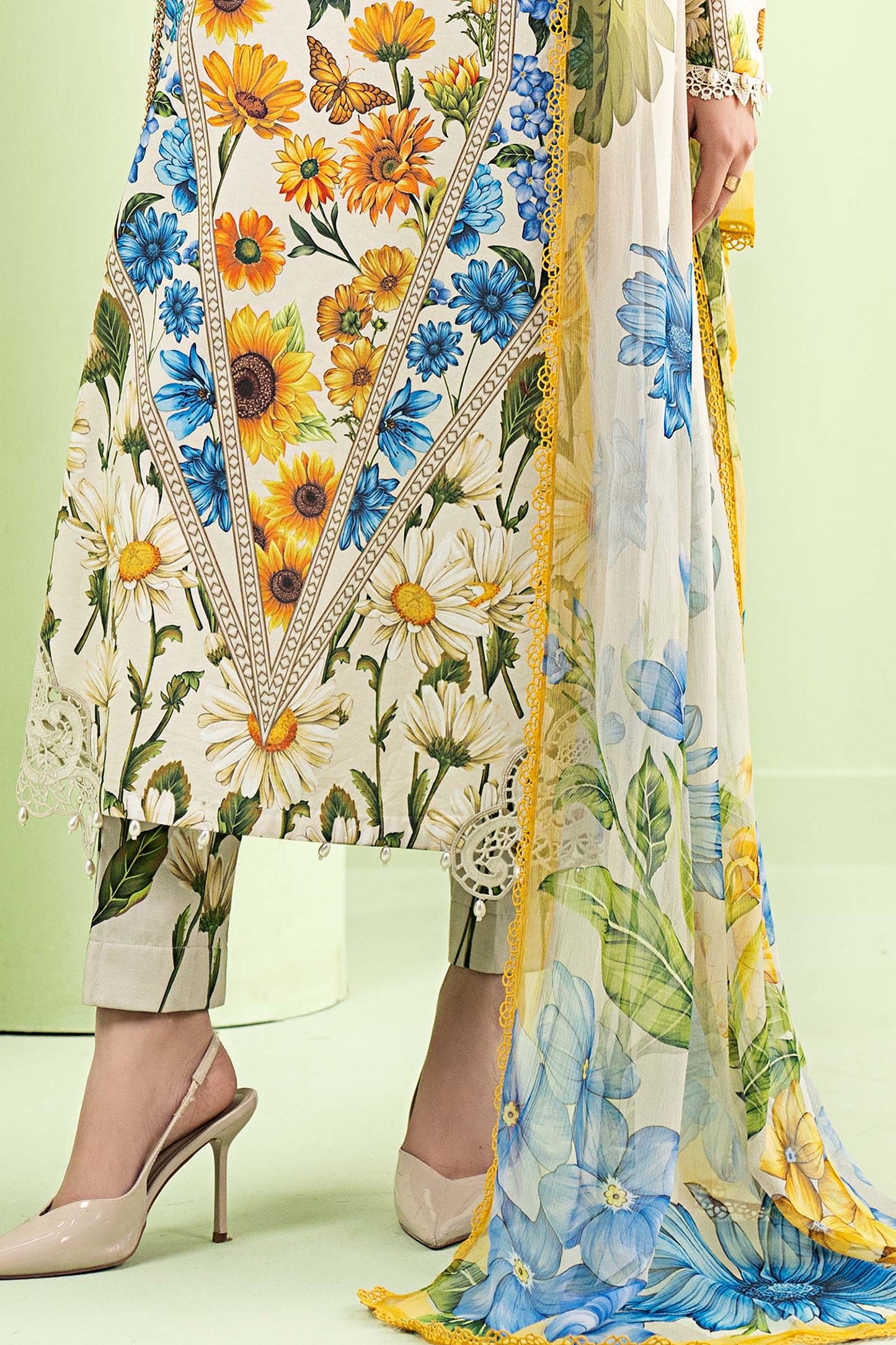 Veezal - Summer 3PC Lawn Digital Printed Dress - VL1355