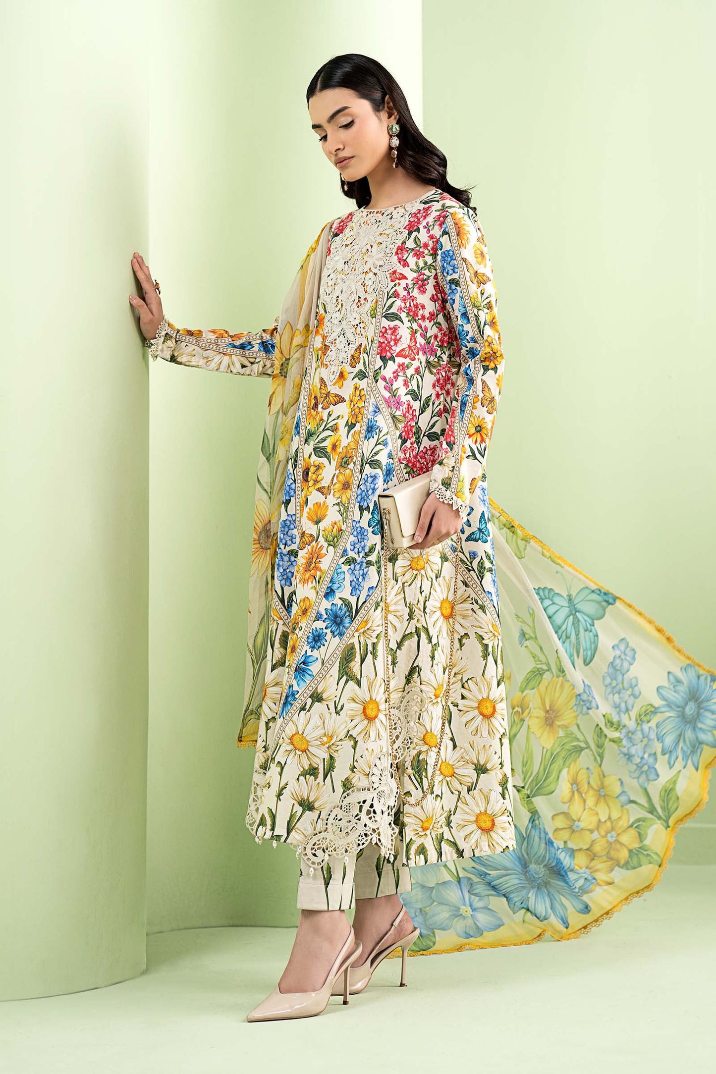 Veezal - Summer 3PC Lawn Digital Printed Dress - VL1355