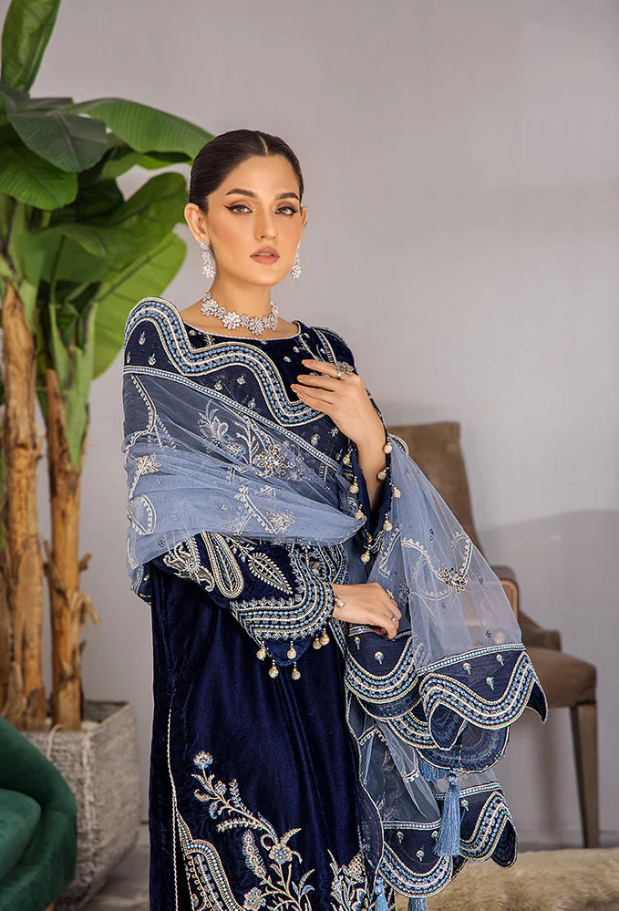 Cross Stitch - Velvet Dress with Embroidered Dupatta - VL949