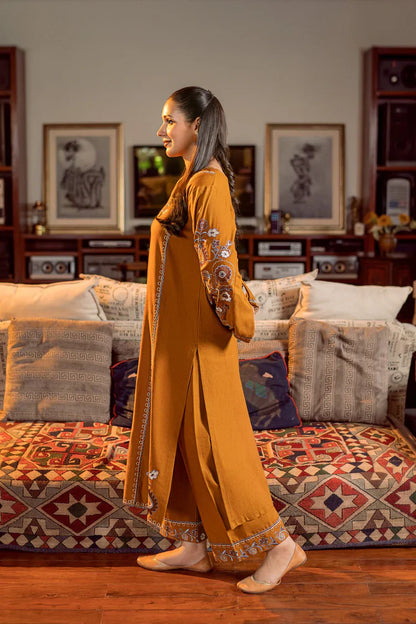Urge - 2PC DHANAK EMBROIDERED SHIRT AND EMBROIDRED SLEEVES -VL1260