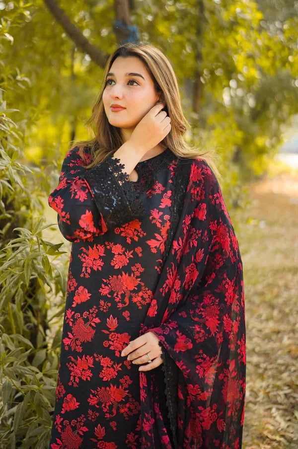 Veezal - Summer 3PC Lawn Digital Printed Dress - Vl1363