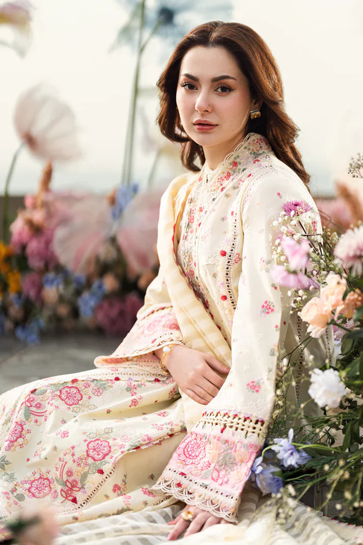 Qalamkaar 3PC Unstitched Lawn Embroidered ChickenKari - VL1297