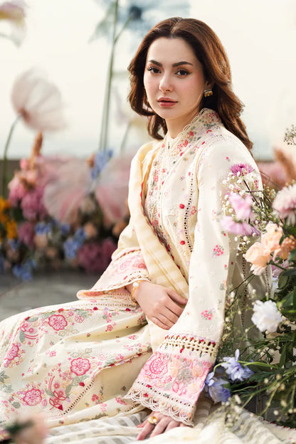 Qalamkaar 3PC Unstitched Lawn Embroidered ChickenKari - VL1297