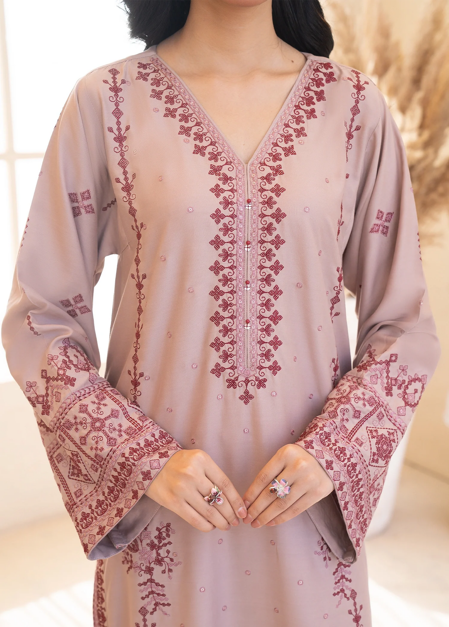Veezal - Lawn 3PC Embroidered Suit - VL1398